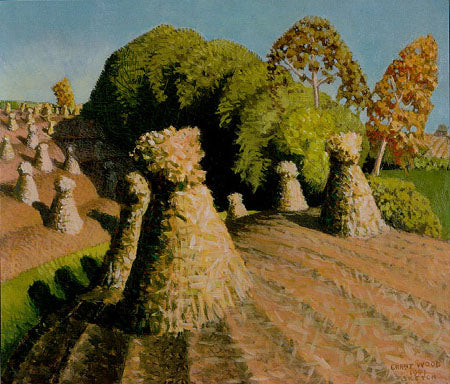 Grant Wood Iowa Cornfield - Canvas Print