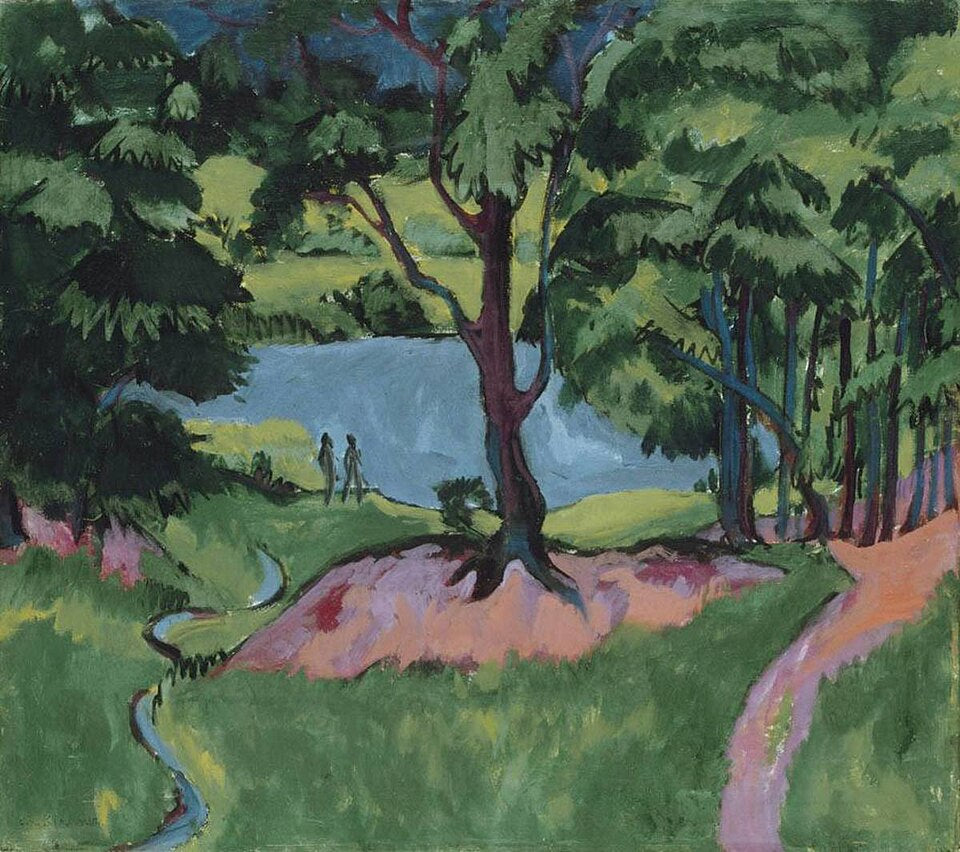 Ernst Ludwig Kirchner Bohemian Forest Lake - Canvas Print