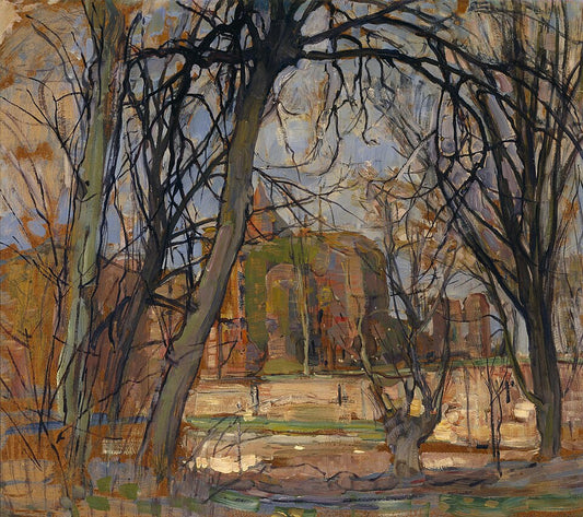 Piet Mondrian Spring Sun, Lentezon: Castle Ruin: Brederode - Canvas Print