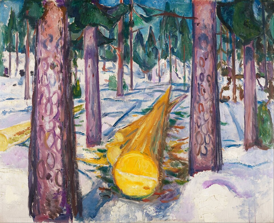 Edvard Munch The Yellow Log - Canvas Print