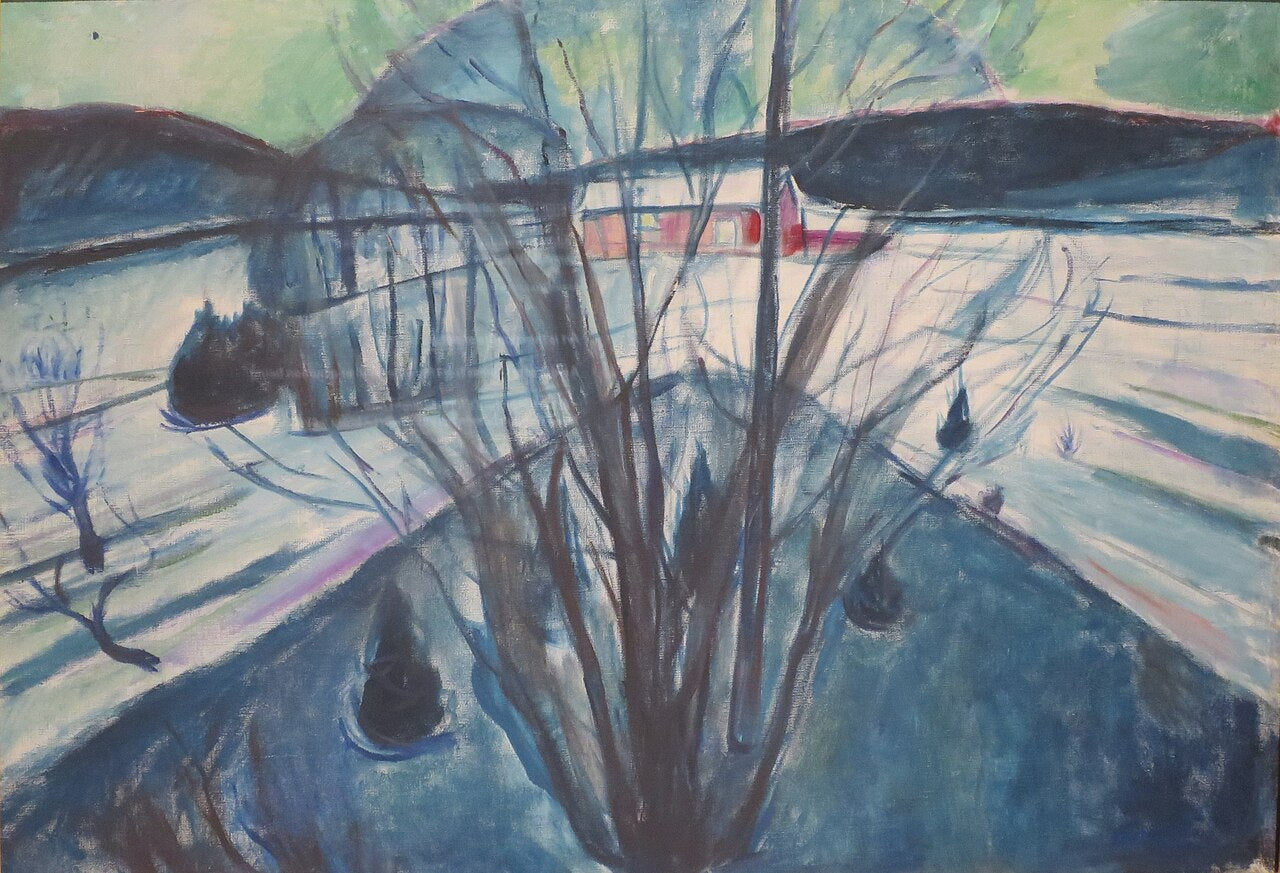 Edvard Munch Winter Night, Ekely - Canvas Print