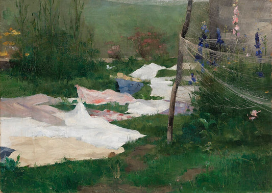 Helene Schjerfbeck Clothes Drying - Canvas Print
