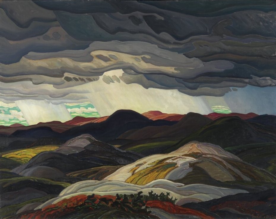 Franklin Carmichael Snow Clouds - Canvas Print