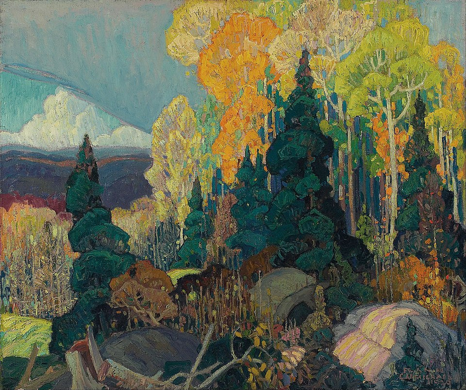 Franklin Carmichael Autumn Hillside - Canvas Print
