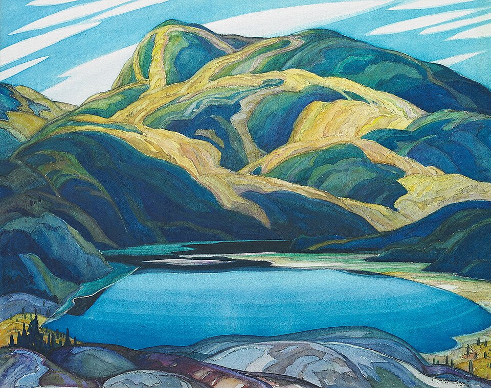 Franklin Carmichael Lone Lake - Canvas Print