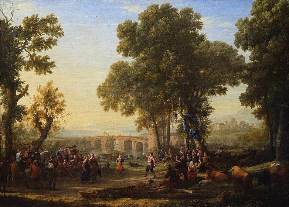 Claude Lorrain Village Fete - Canvas Print
