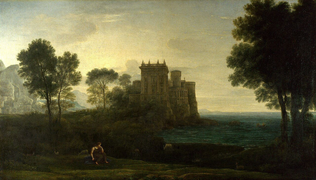 Claude Lorrain Landscape with Psyche Outside the Palace of Cupid - The Enchanted Castle - Canvas Print