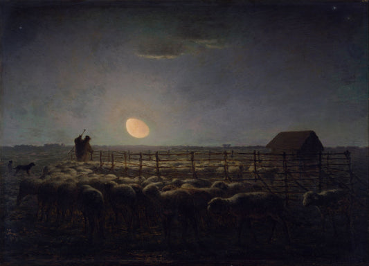 Jean-Francois Millet The Sheepfold - Canvas Print