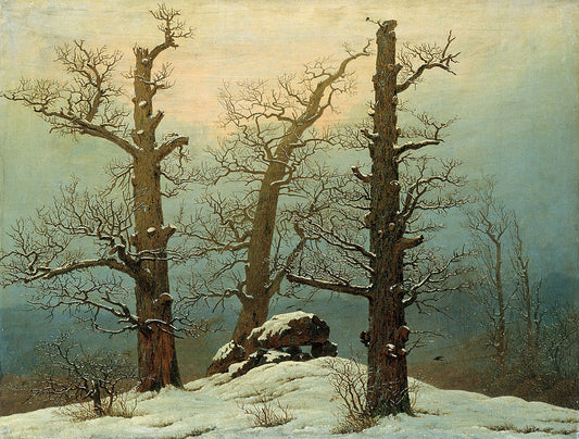 Caspar David Friedrich Dolmen in the Snow - Canvas Print