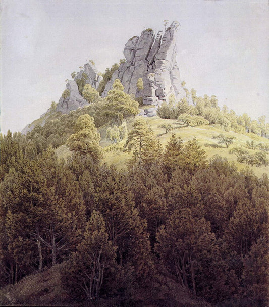 Caspar David Friedrich The Feldstein near Rathen? - Canvas Print