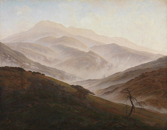 Caspar David Friedrich Giant Mountains Landscape with Rising Fog - Canvas Print