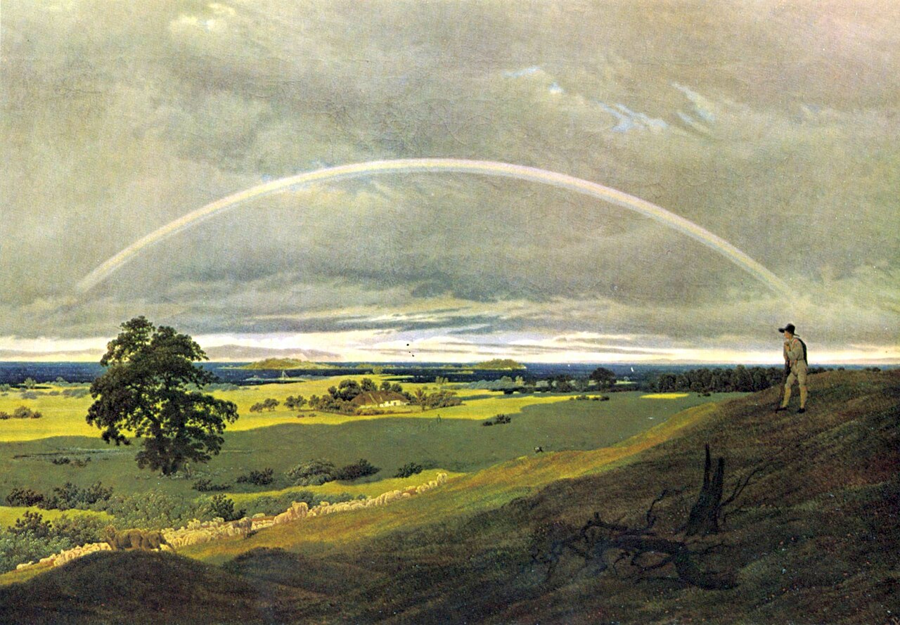 Caspar David Friedrich Landscape with Rainbow - Canvas Print