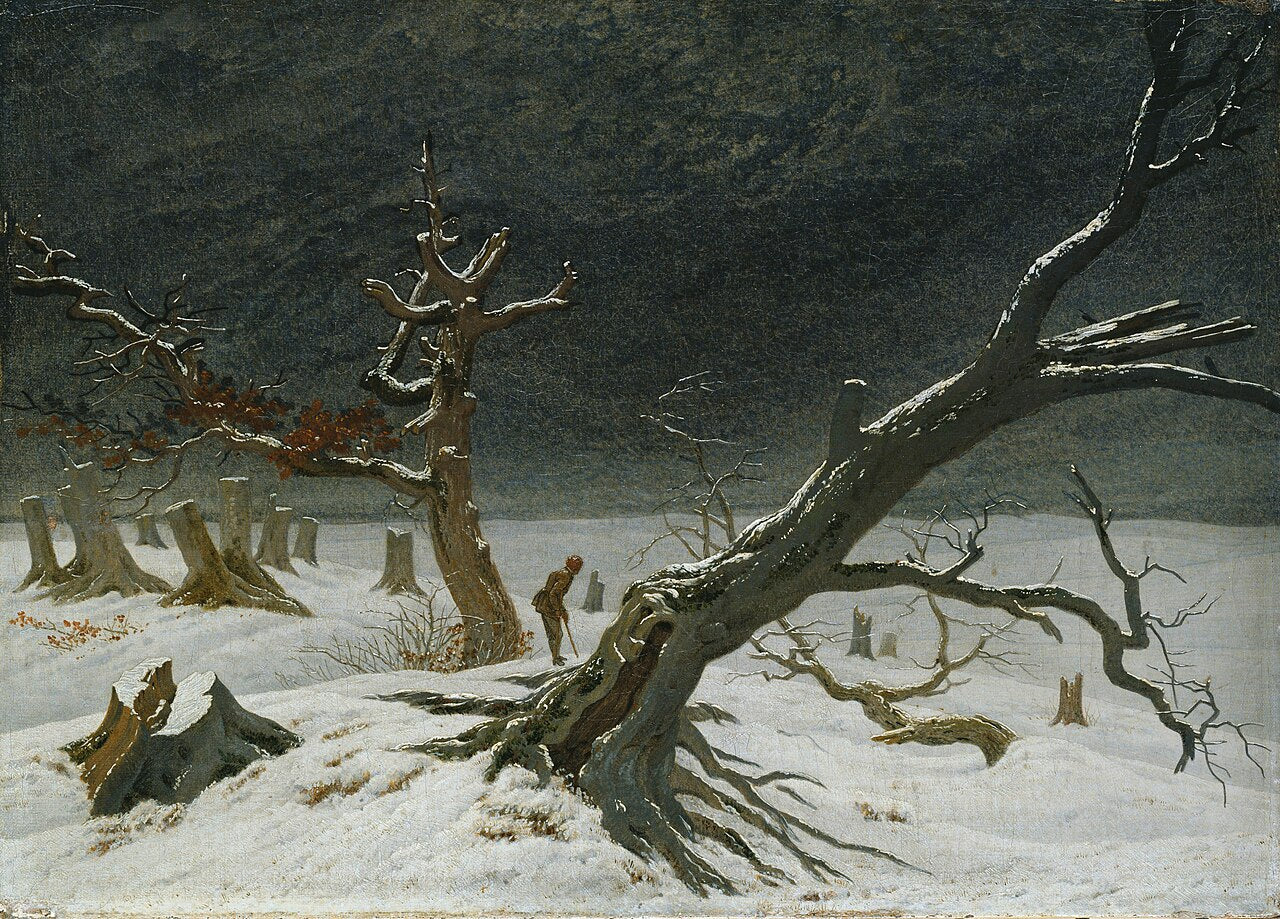 Caspar David Friedrich Winter Landscape - Canvas Print