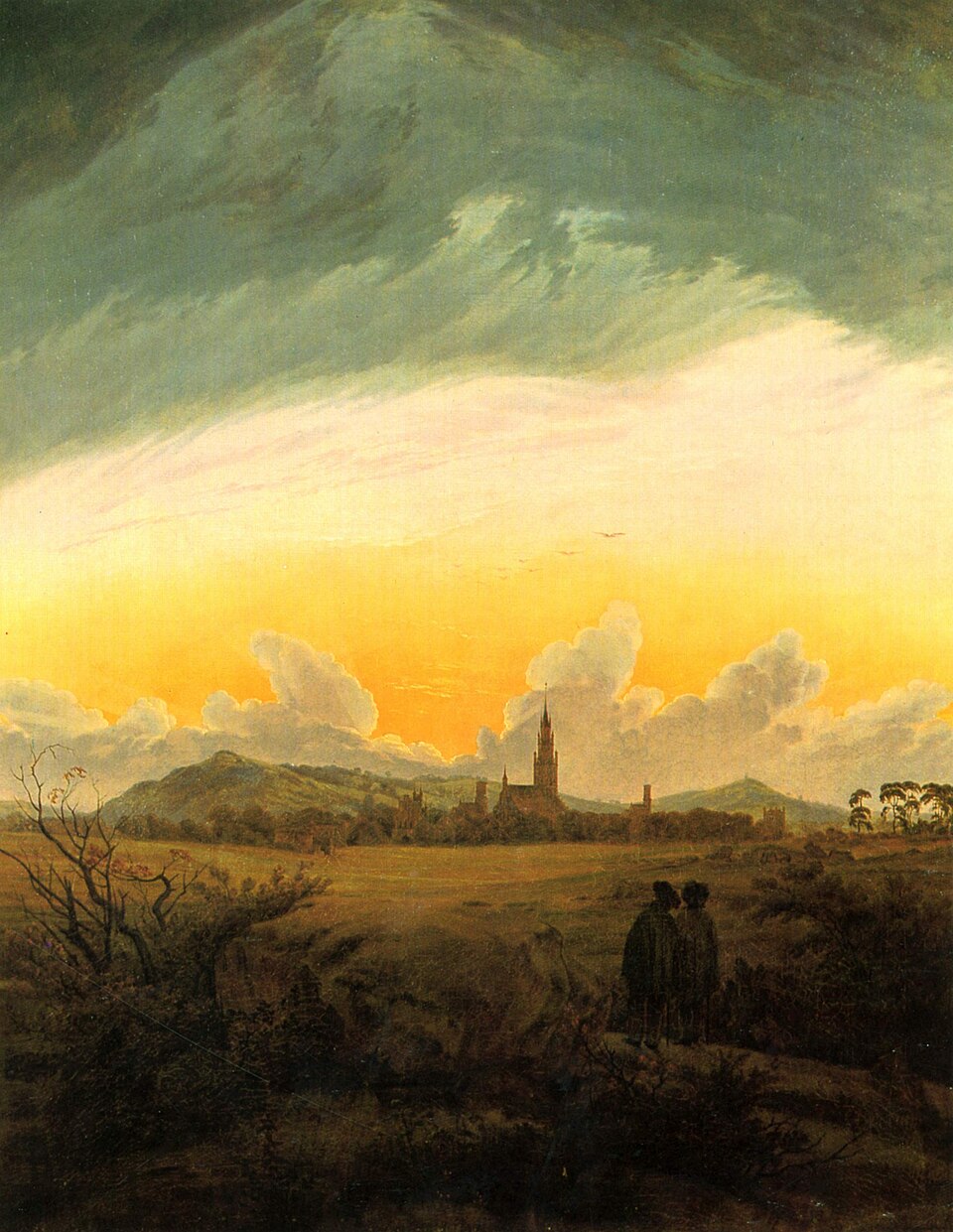 Caspar David Friedrich Neubrandenburg in the Morning Mist - Canvas Print