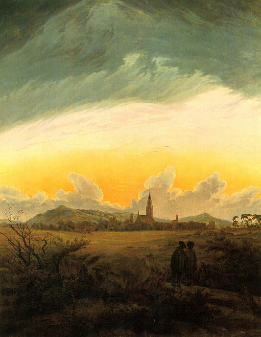 Caspar David Friedrich Neubrandenburg in the Morning Mist - Canvas Print