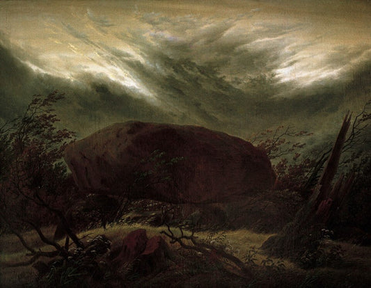 Caspar David Friedrich Dolmen in the Fall - Canvas Print