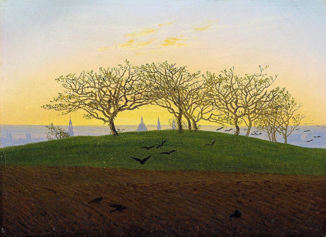 Caspar David Friedrich Hill and Ploughed Field near Dresden - Canvas Print