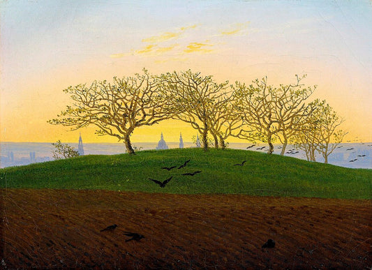 Caspar David Friedrich Hill and Ploughed Field near Dresden - Canvas Print