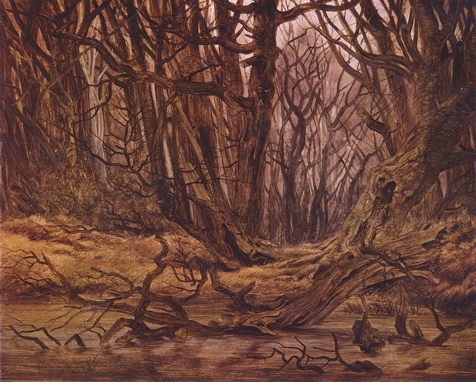 Caspar David Friedrich Forest in Late Autumn - Canvas Print