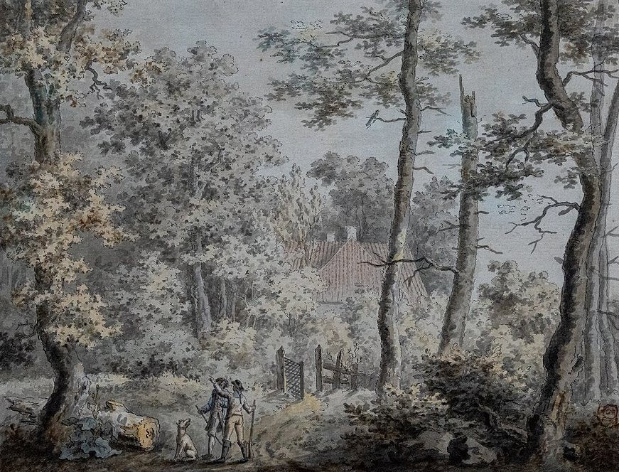 Caspar David Friedrich Country House in a Broadleaf Forest - Canvas Print