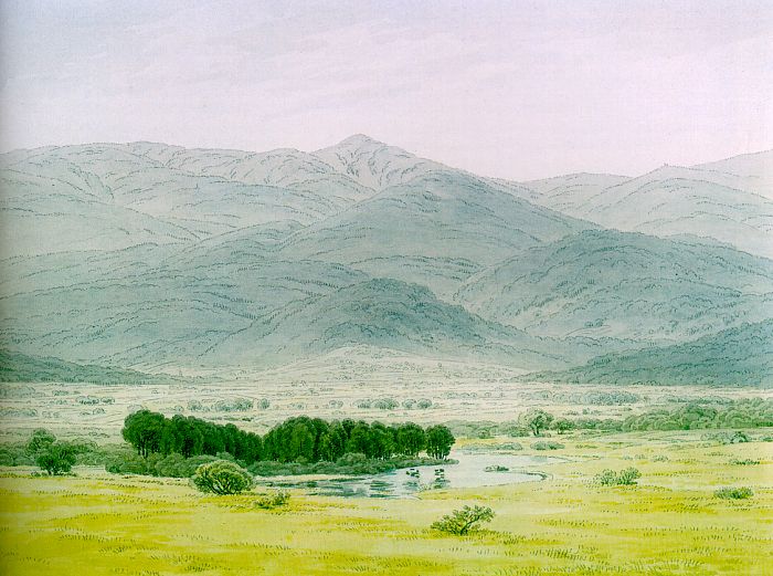 Caspar David Friedrich Landscape in the Giant Mountains - Canvas Print