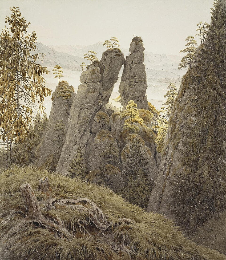 Caspar David Friedrich The Rock Gates in Neurathen - Canvas Print