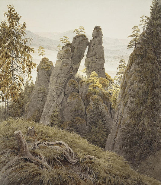 Caspar David Friedrich The Rock Gates in Neurathen - Canvas Print