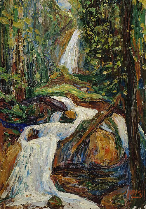 Wassily Kandinsky Kochel – Waterfall I - Canvas Print