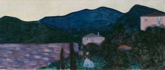 Wassily Kandinsky Mountainous Landscape with Lake - Canvas Print