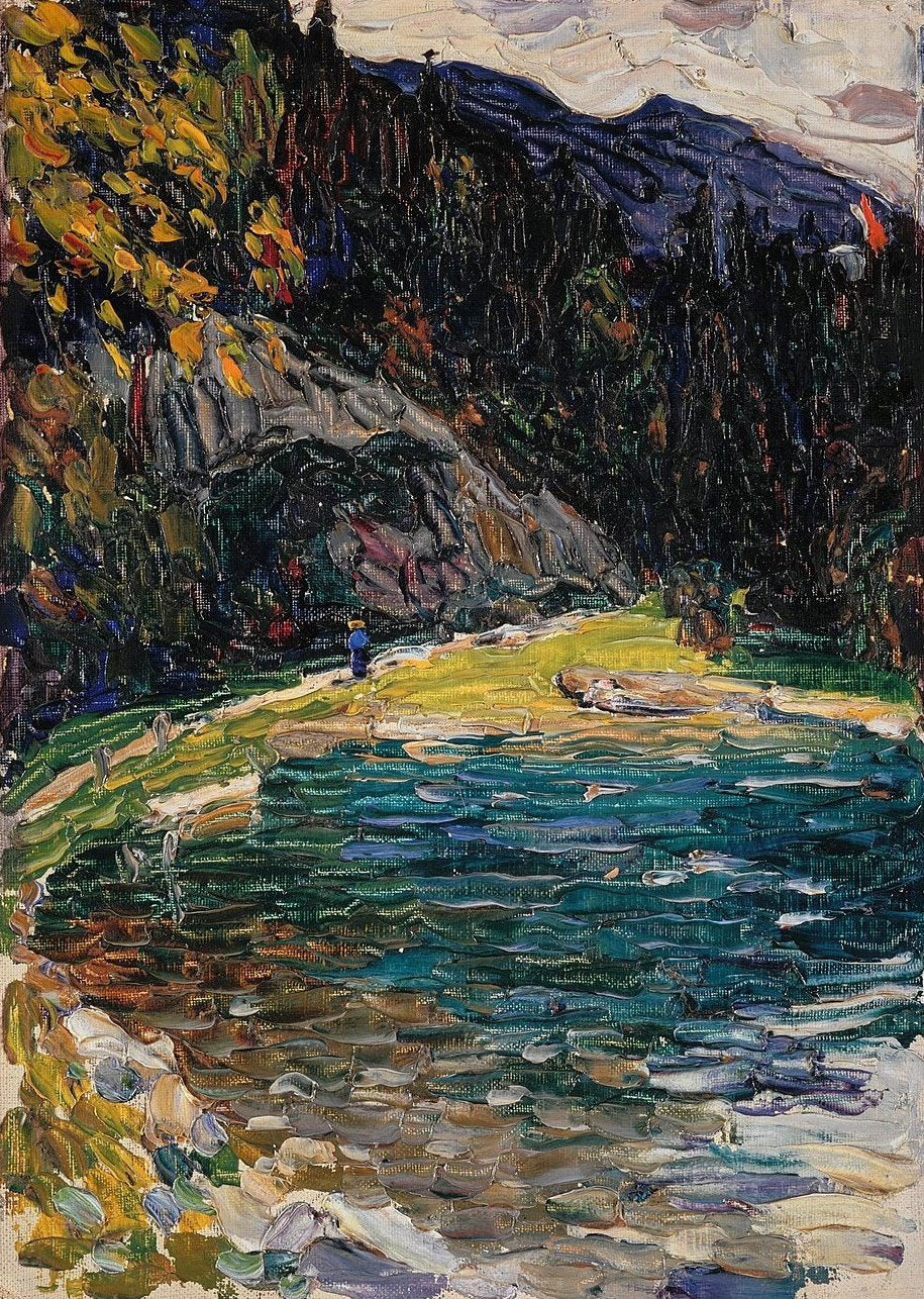 Wassily Kandinsky Kochel, Old Kesselbergstrasse - Canvas Print