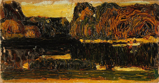 Wassily Kandinsky Munich, English Garden, Lake with Dinghy - Canvas Print