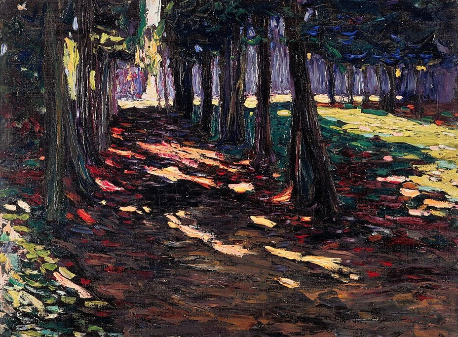 Wassily Kandinsky Saint-Cloud Park, Shaded Path - Canvas Print