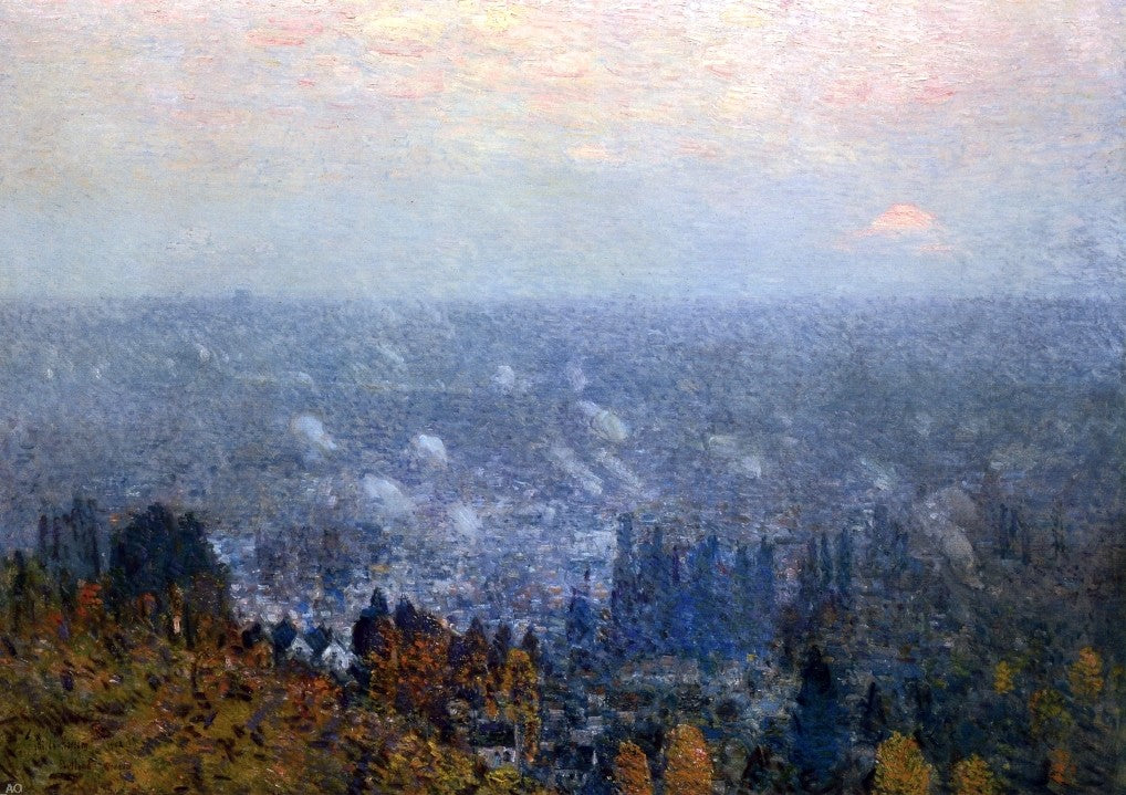  Frederick Childe Hassam Mount Hood and the Valley of the Willamette - Canvas Print