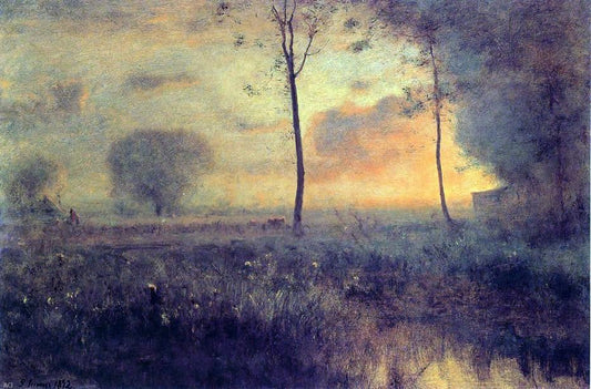  George Inness Sunset at Montclair - Canvas Print