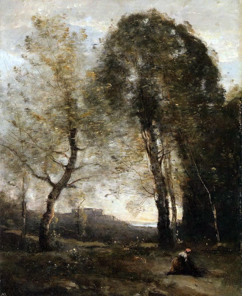  Jean-Baptiste-Camille Corot Souvenir of Italy - Canvas Print