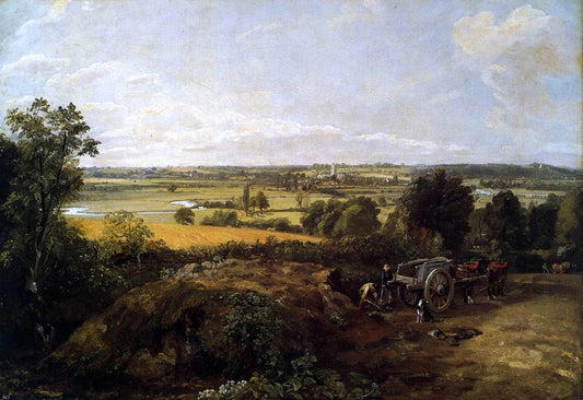  John Constable The Stour-Valley with the Church of Dedham - Canvas Print
