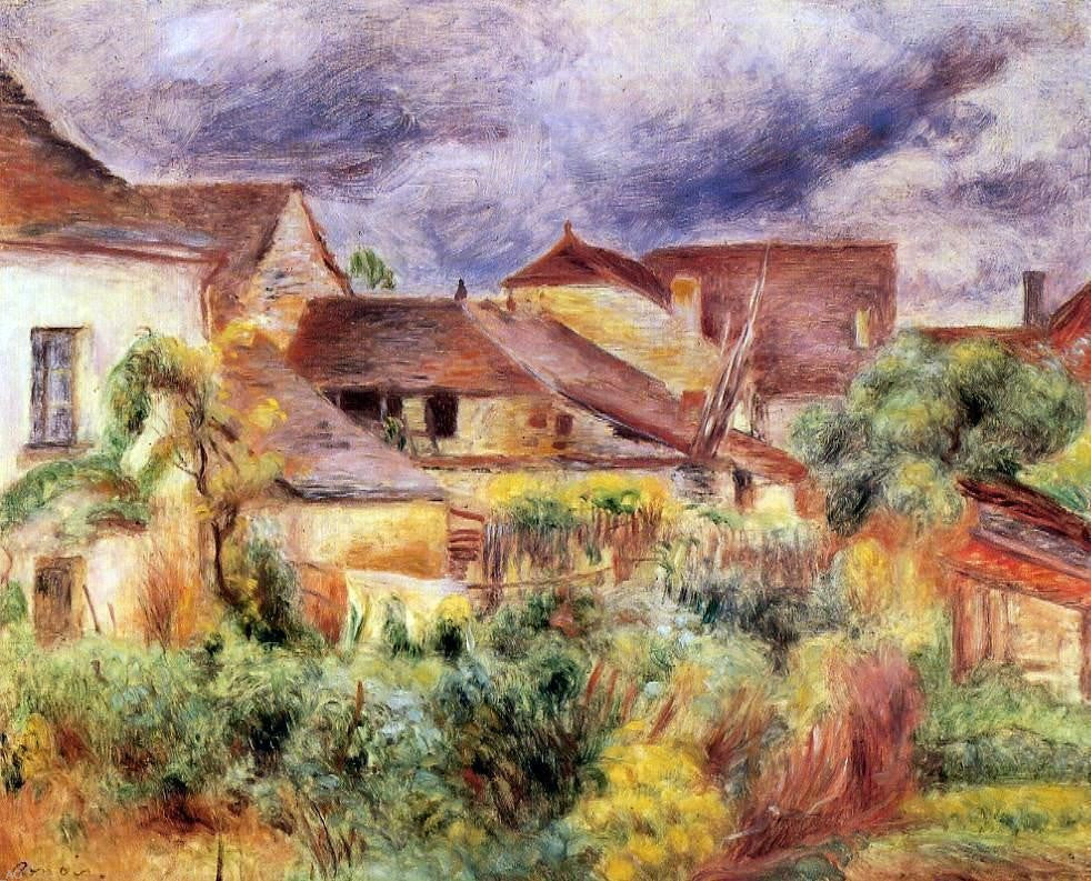  Pierre Auguste Renoir Essoyes Landscape - Canvas Print