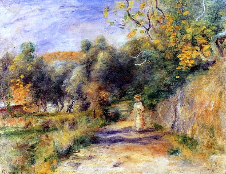  Pierre Auguste Renoir Landscape at Cagnes - Canvas Print