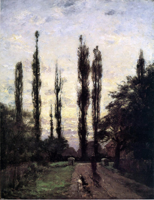  Theodore Clement Steele Evening, Poplars - Canvas Print
