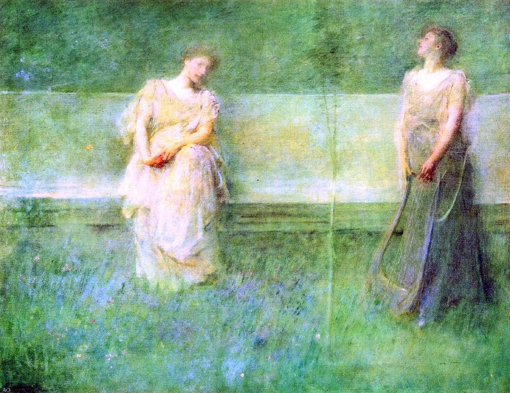  Thomas Wilmer Dewing The Song - Canvas Print