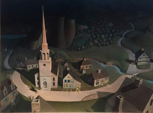 Grant Wood The Midnight Ride of Paul Revere - Canvas Print
