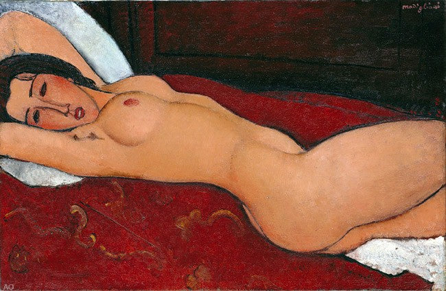  Amedeo Modigliani Reclining Nude - Canvas Print