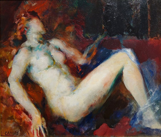 Arthur Beecher Carles Reclining Nude - Canvas Print
