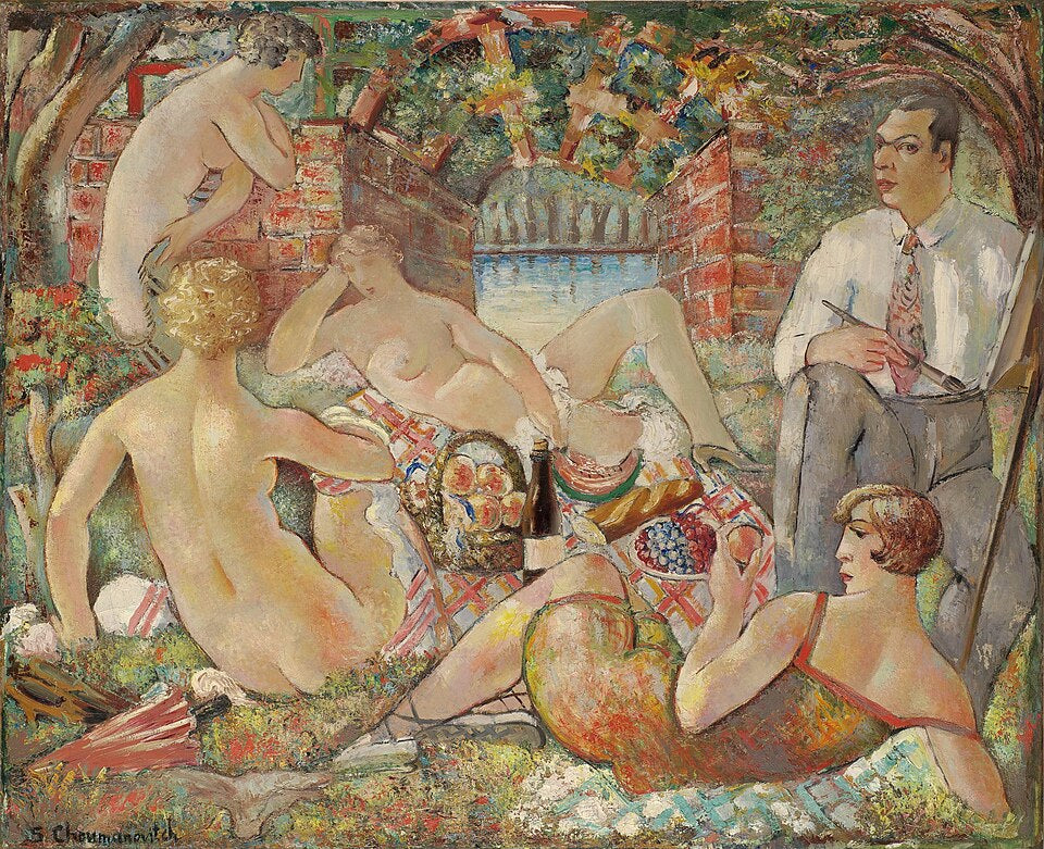 Sava Sumanovic Luncheon on the Grass - Canvas Print