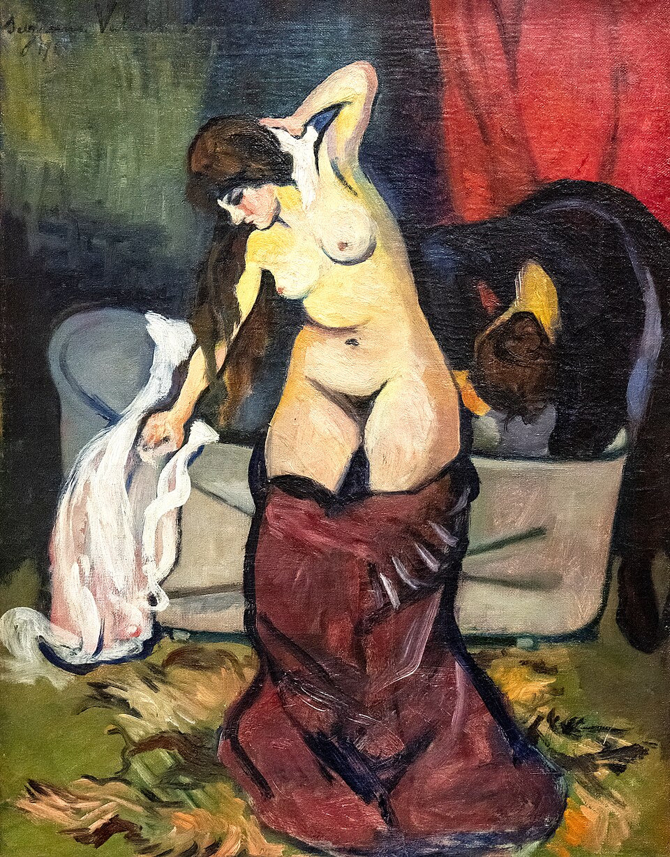 Suzanne Valadon Young Girl Bathing - Canvas Print