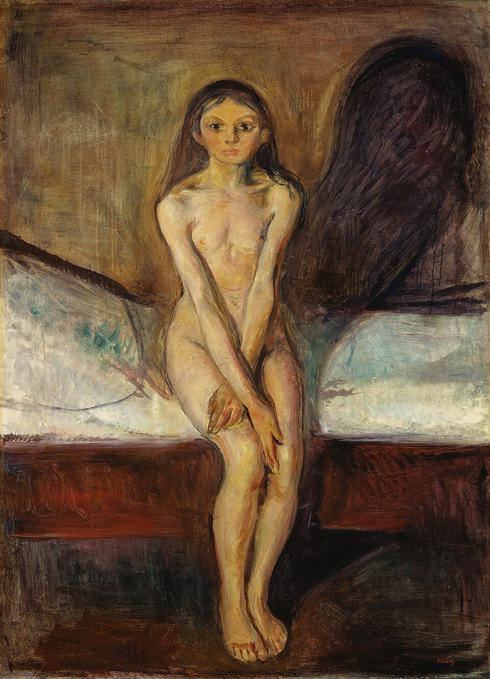 Edvard Munch Puberty - Canvas Print