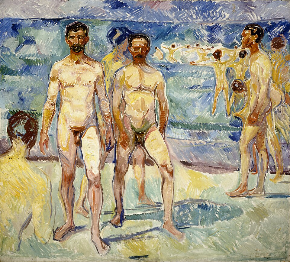 Edvard Munch Bathing Men - Canvas Print