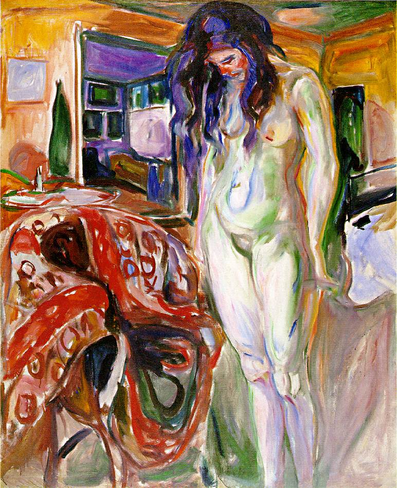 Edvard Munch Model by the Wicker Chair - Canvas Print