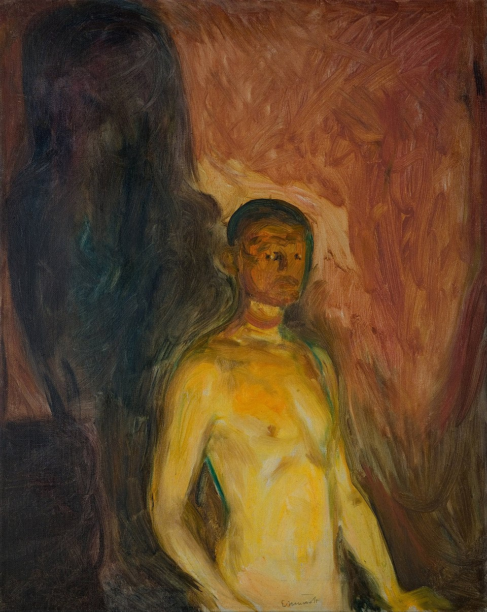 Edvard Munch Self-Portrait in Hell - Canvas Print