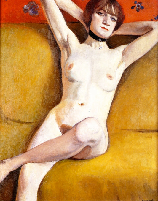 Albert Marquet Nude on a Divan - Canvas Print
